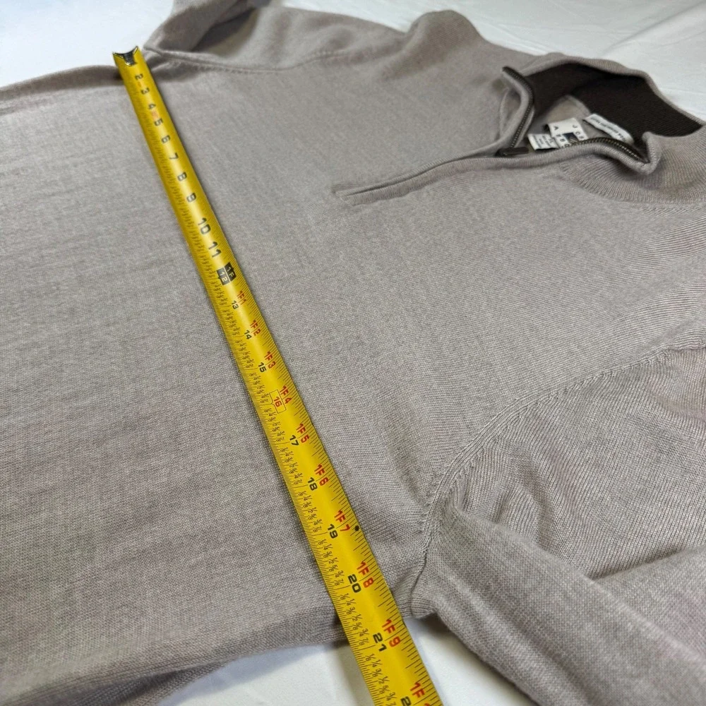 Set of 2 Joseph Abboud 1/4 Zip Sweaters Mens Size XL 100% Extra Fine Merino Wool